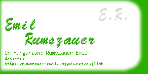 emil rumszauer business card